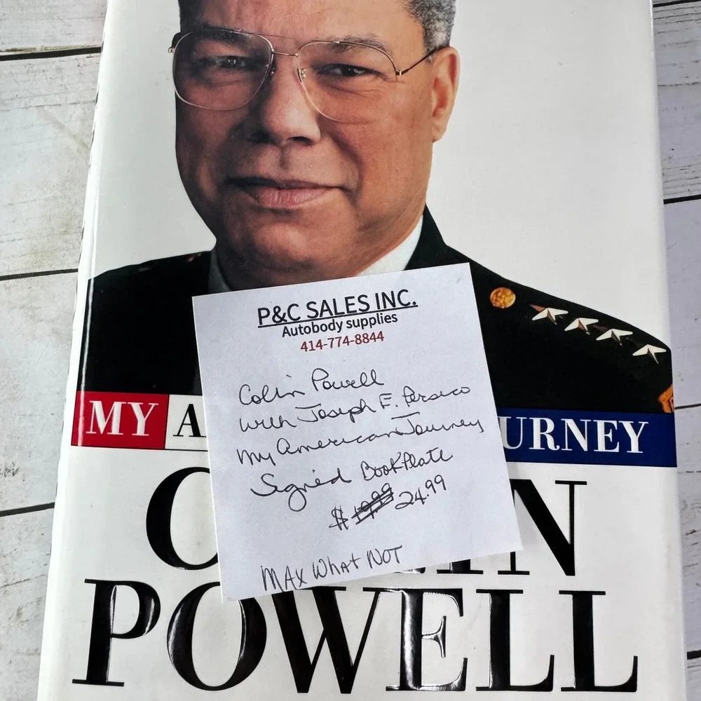 My American Journey Colin Powell Signed Bookplate 1995 HC Autobiography